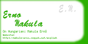 erno makula business card