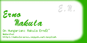 erno makula business card